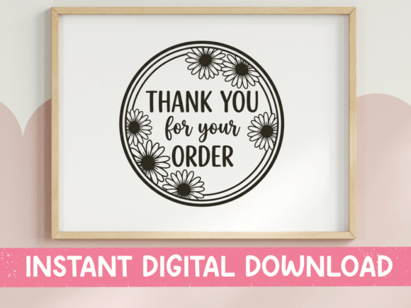 Thank You for Your Order Daisy Stamp