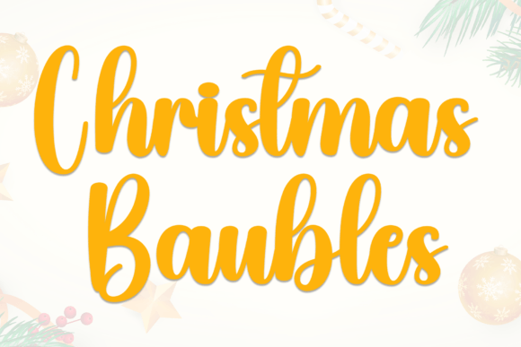 Christmas Baubles: A Sweet Handwritten Font for Creative Projects