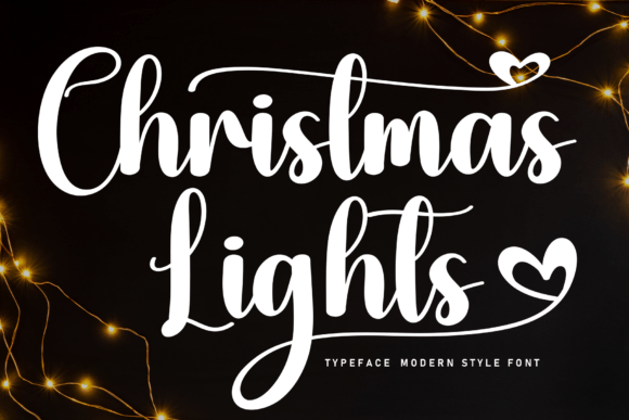 Christmas Lights Font: A Sweet Handwritten Style for Creative Projects