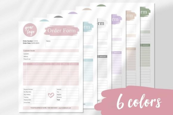 Editable Order Form Bundle Template